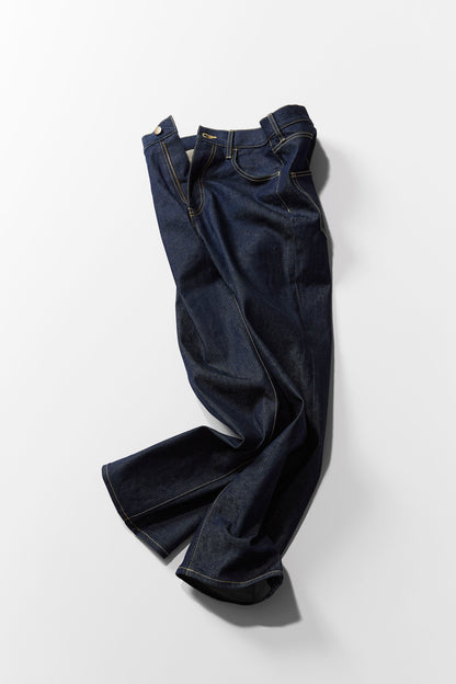 High rise straight denim