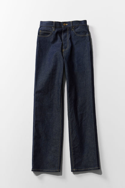 High rise straight denim